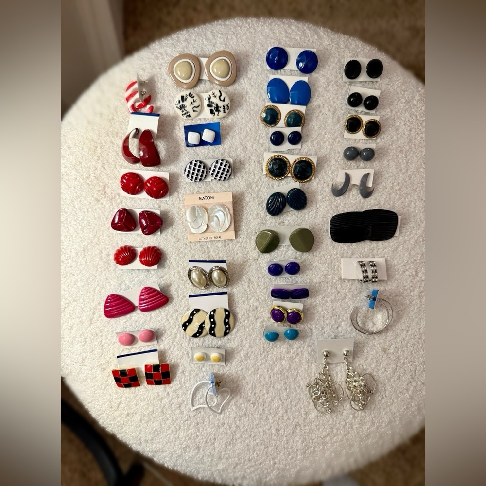 Lot of Costume Jewelry Earrings - 36 Pairs